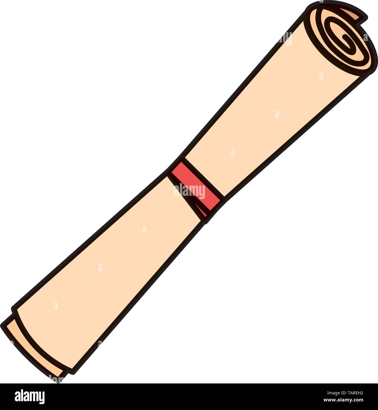 graduation diploma roll paper icon Stock Vector Image & Art - Alamy
