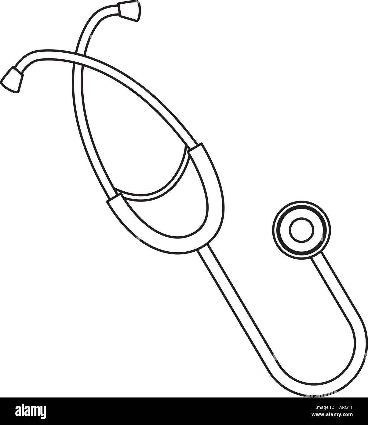 stethoscope medical tool isolated icon Stock Vector Image & Art - Alamy