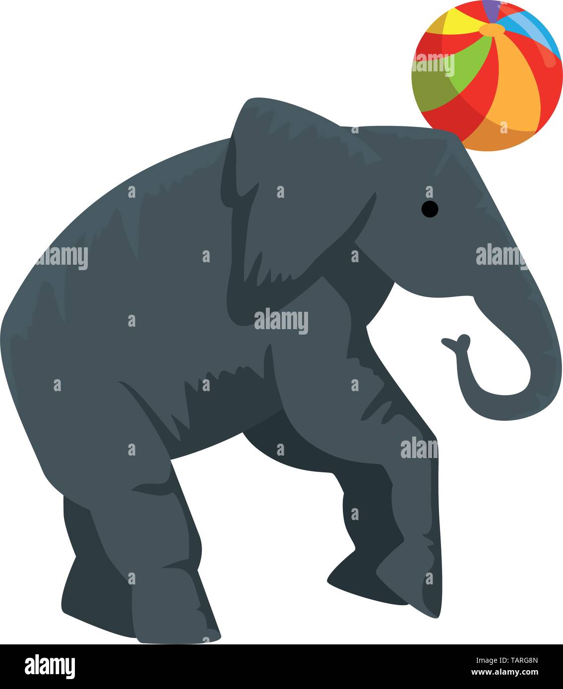 circus elephant playing with balloon Stock Vector Image & Art - Alamy