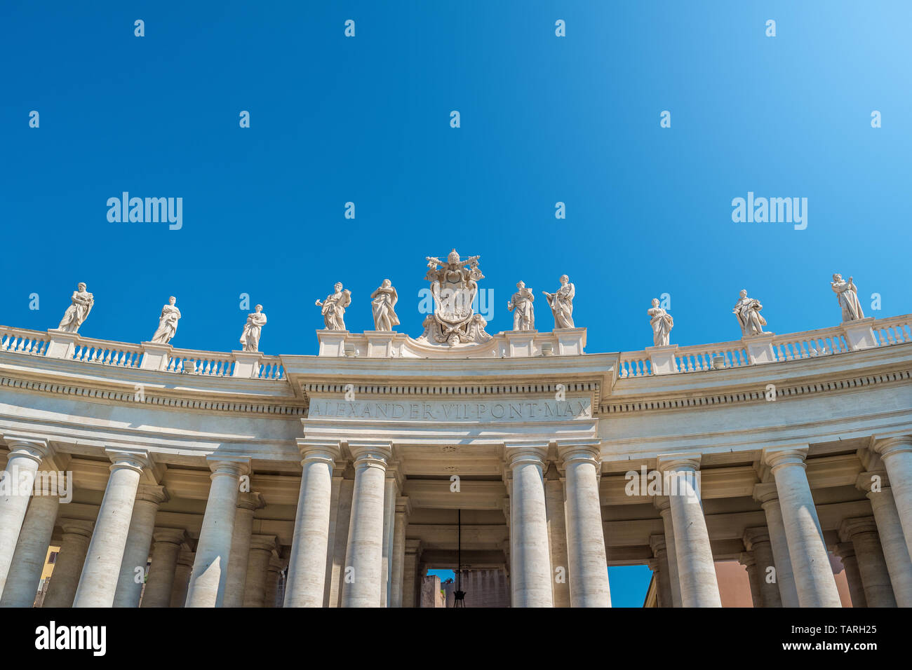 Doric Columns of St. Peter's Square in the Vatican Stock Photo