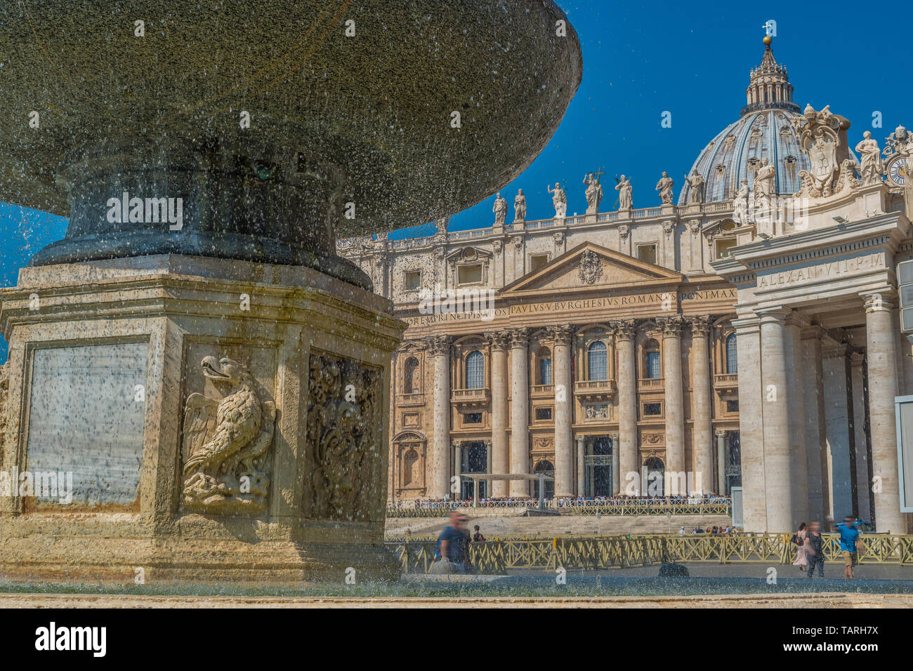 Details of the Bernini Fountain in the Vatican Stock Photo