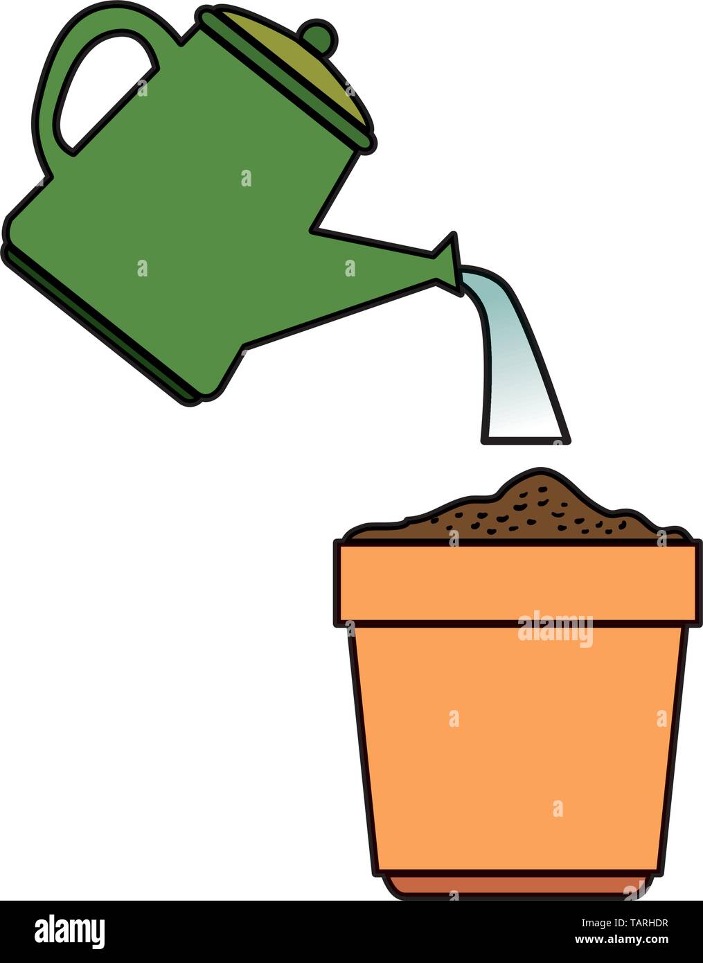 garden sprinkler with plant pot Stock Vector Image & Art - Alamy