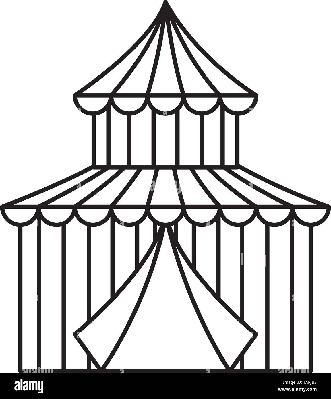 circus tent carnival icon vector illustration Stock Vector Image & Art ...
