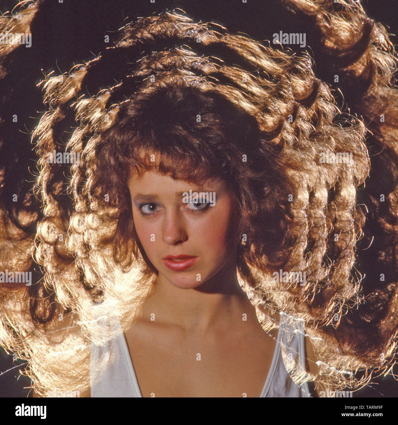 Young Female Model Posing For 1980s Experiment With Zoom Lens