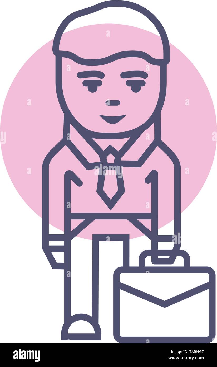 business man icon- vector cute person sign and symbol Stock Vector ...