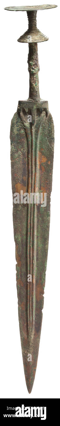 Separately forged blade in the form of a laurel leaf hi-res stock ...