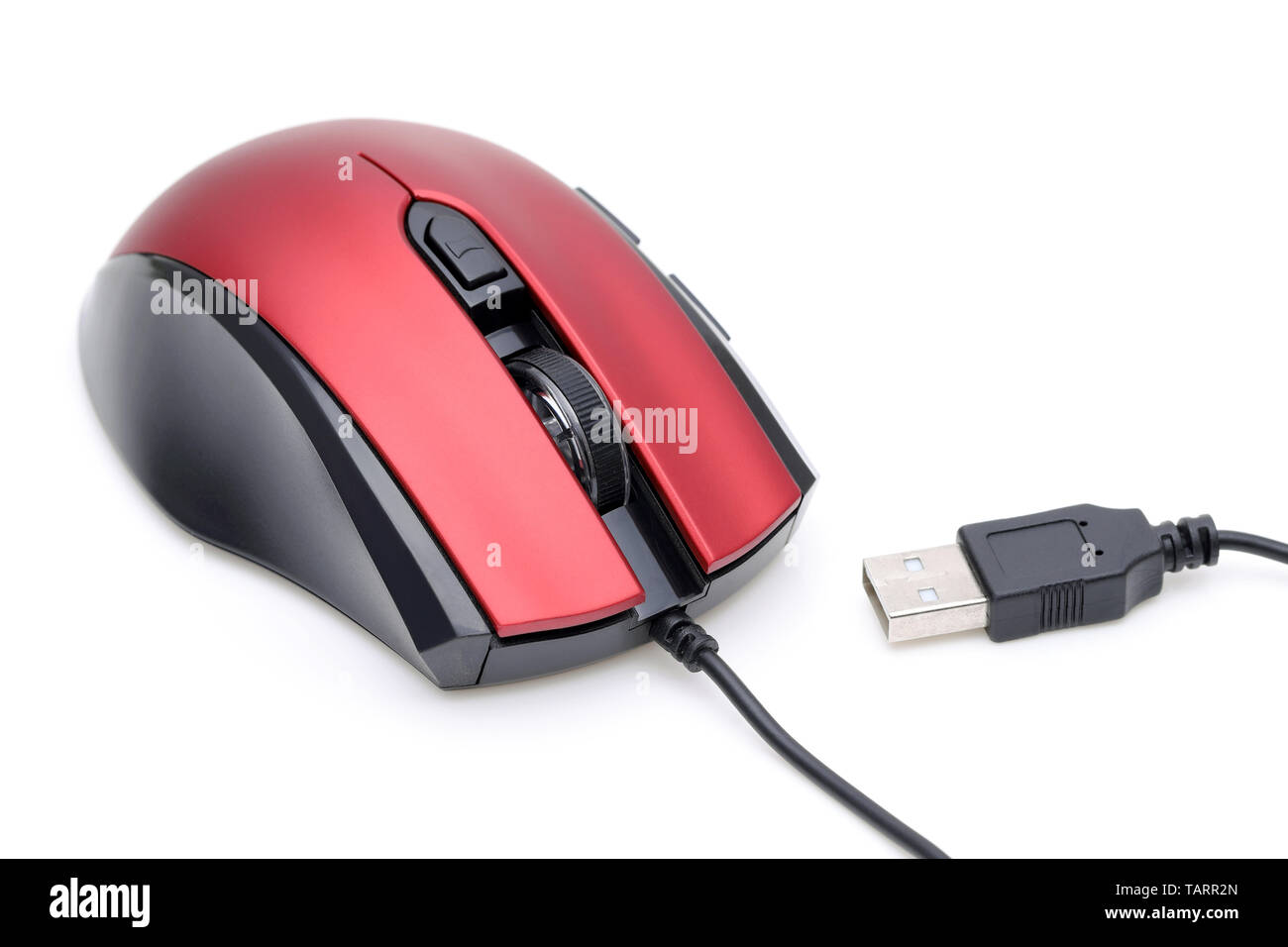 Computer mouse with USB cable isolated on white background Stock Photo ...