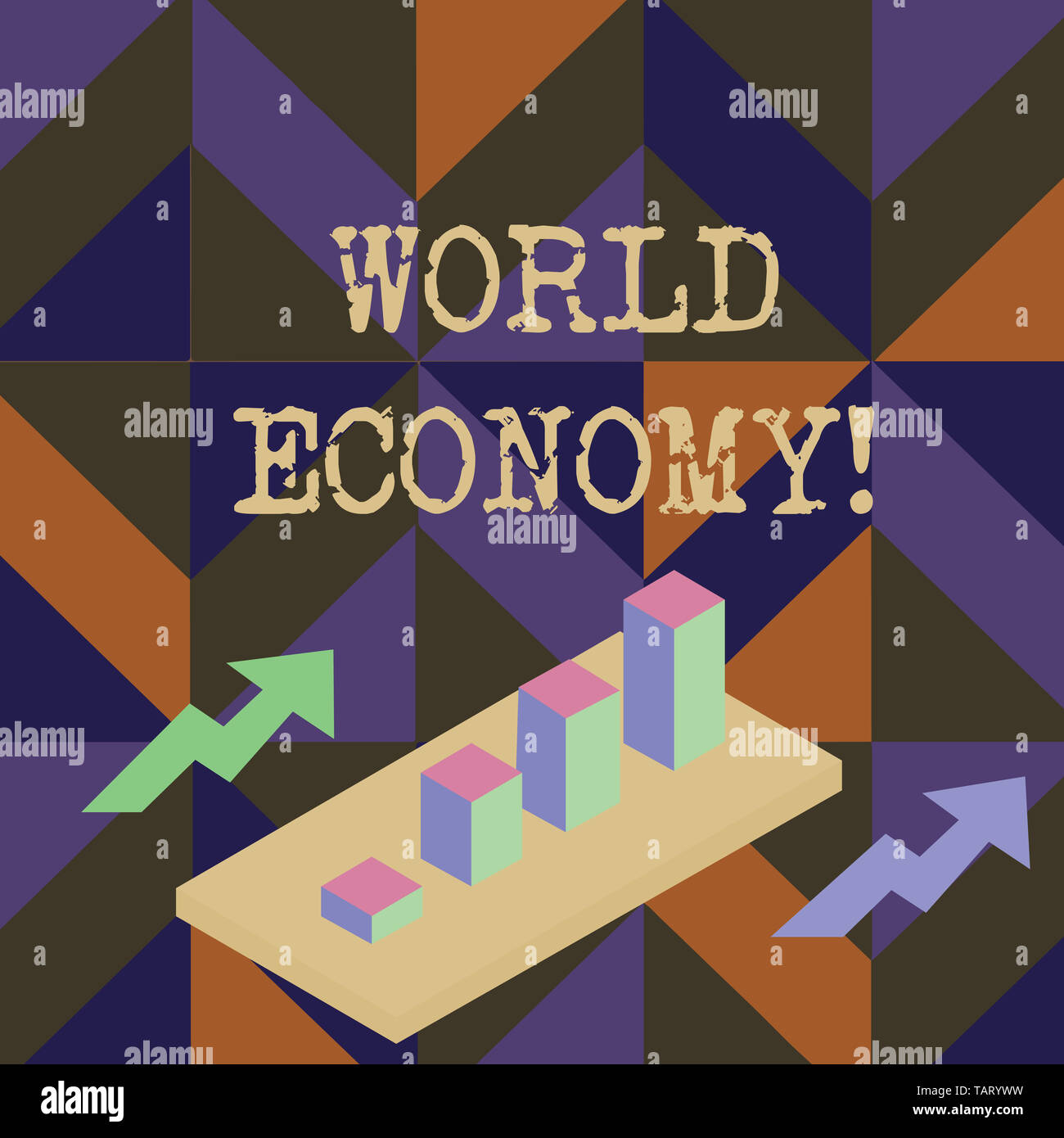Handwriting text writing World Economy. Conceptual photo way in which ...