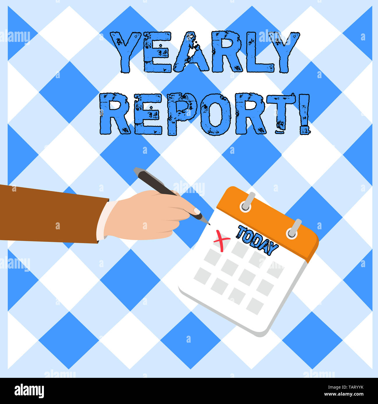 Writing note showing Yearly Report. Business concept for Financial ...