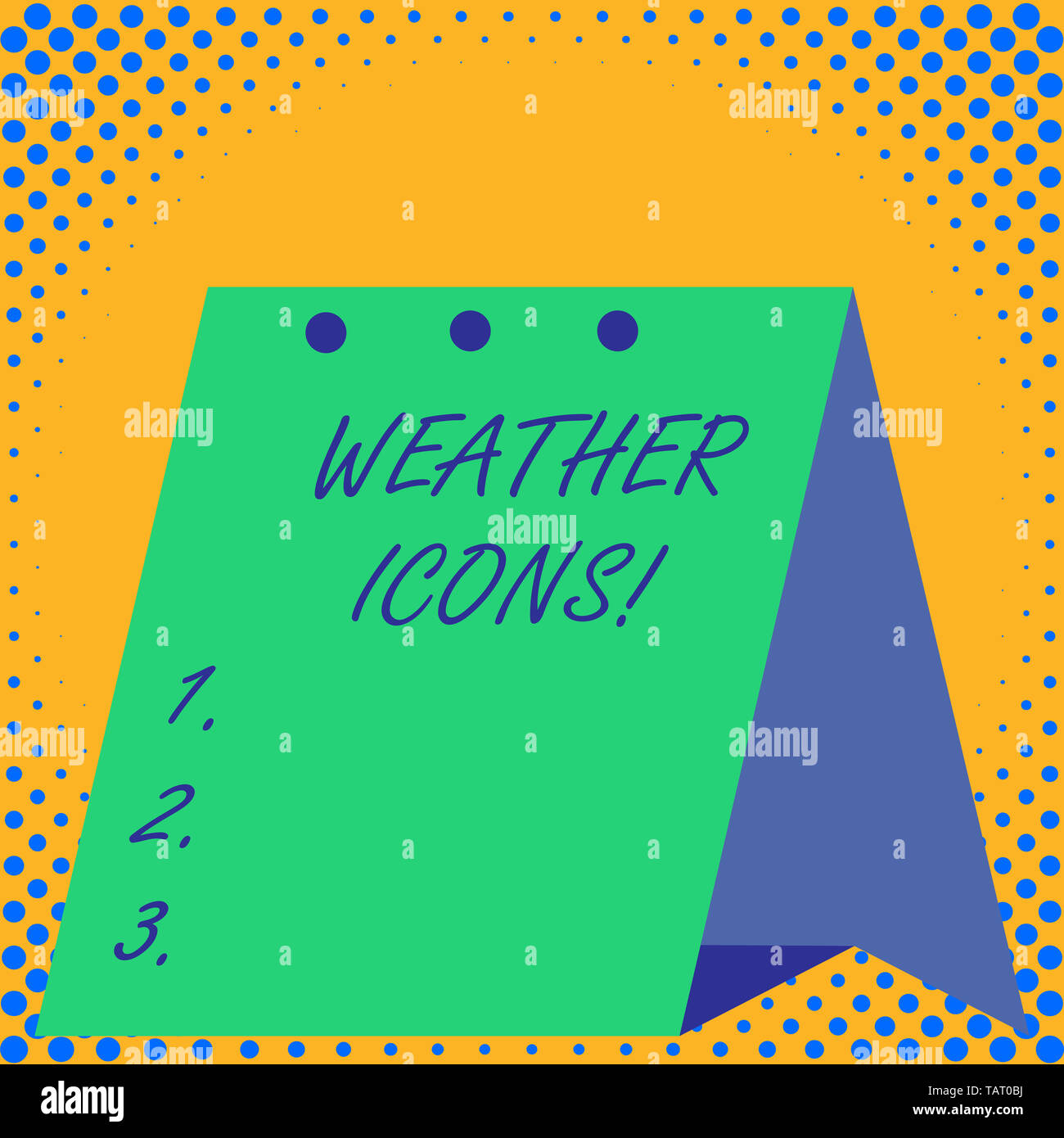 Handwriting text Weather Icons. Conceptual photo Plotted on a synoptic