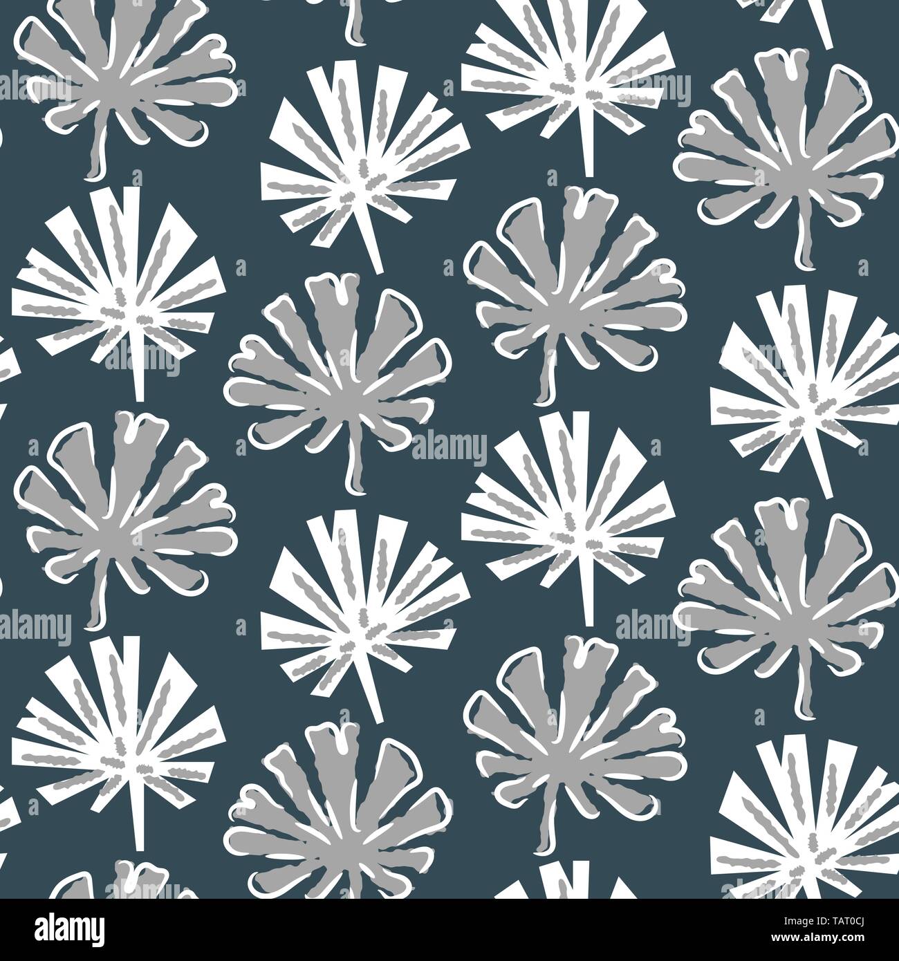 Tropical monstera leaves seamless pattern vector in green colors Stock ...