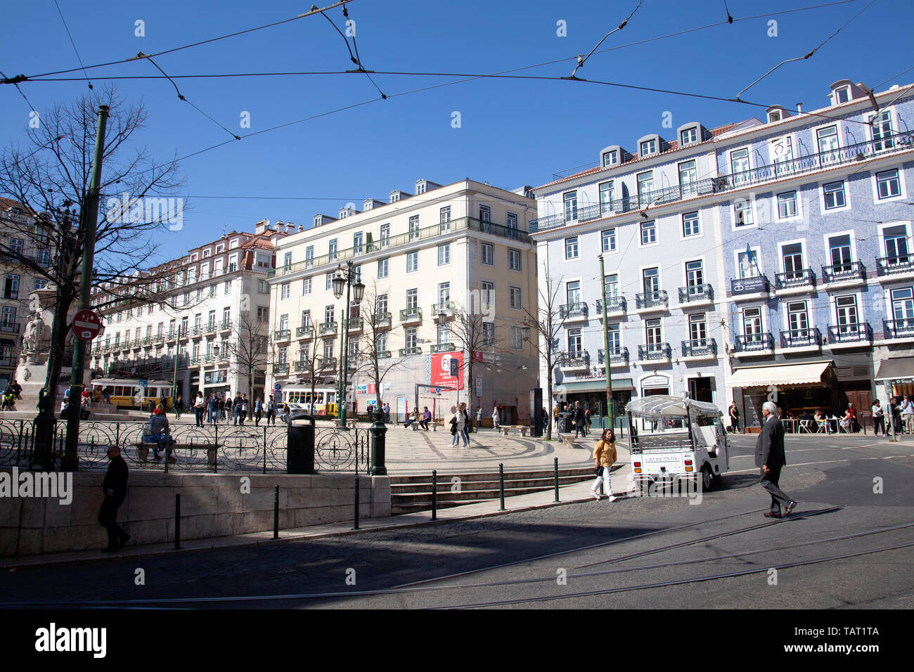 Praça de Luís de Camões in LIsbon, Portugal Stock Photo