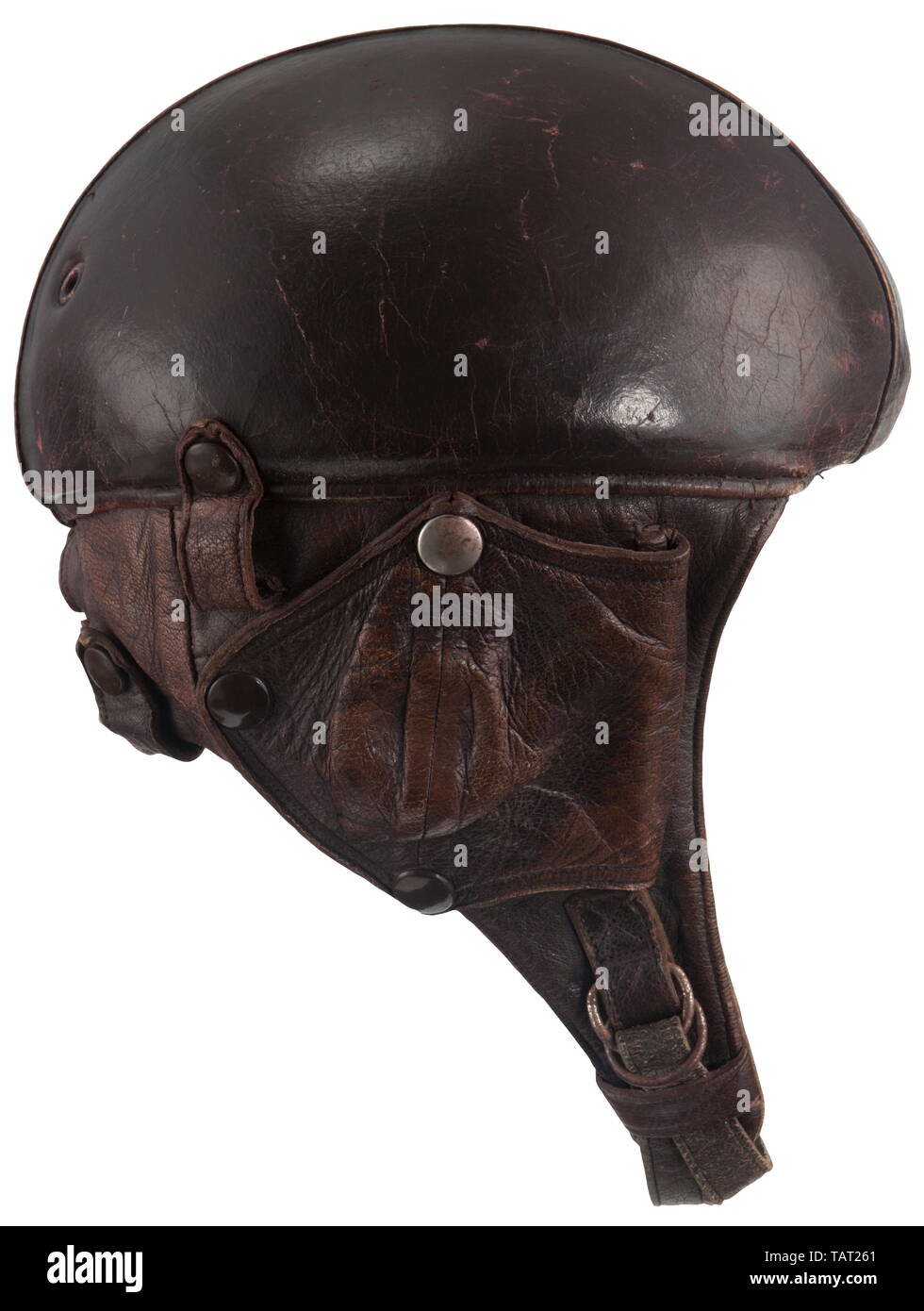 FRANCE, General Viktor d'Urbal (1858 - 1943) - a M 1913 helmet for cavalry officers, which he wore from his promotion to divisional general and commander of the 7th Cavalry Division on 30 August 1914 until he took over comand of the 33rd Corps on 20 September 1914. Nickel-plated skull, gilt mountings, black falling horsehair crest, three silver rank stars and commander's horizontal bar on the front plate. Complete with interior leather lining (somewhat damaged). Comes with the extremely rare, light blue cover (severe moth damage) which also displays three rank stars and the, Editorial-Use-Only Stock Photo