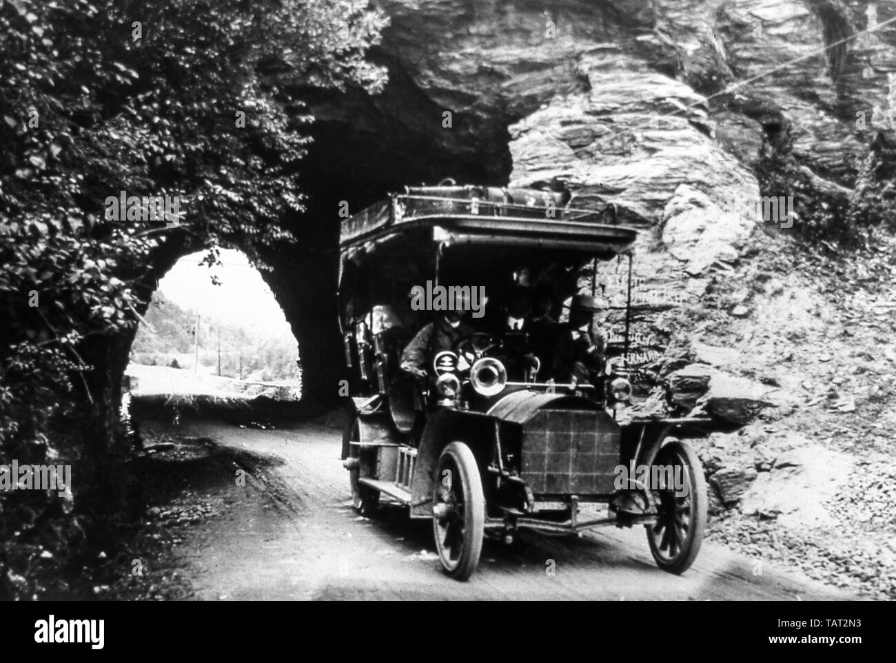 tunnel, courmayeur, aosta valley, 19th century Stock Photo