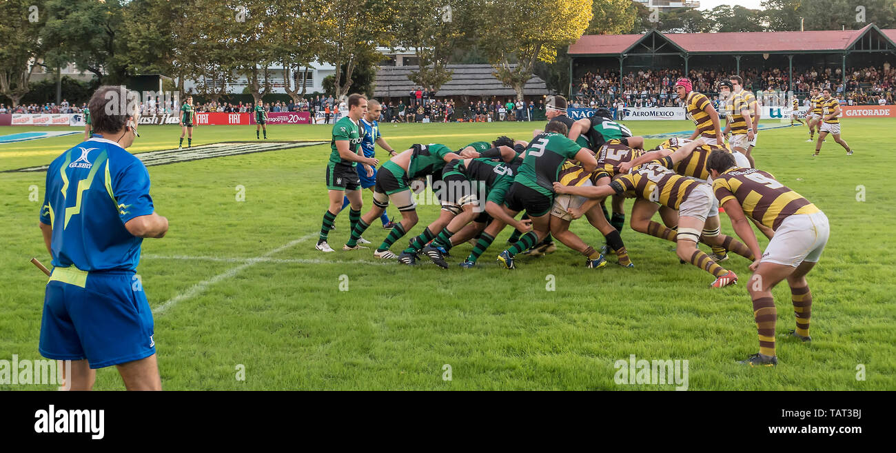 Rugby match in Argentina Stock Photo