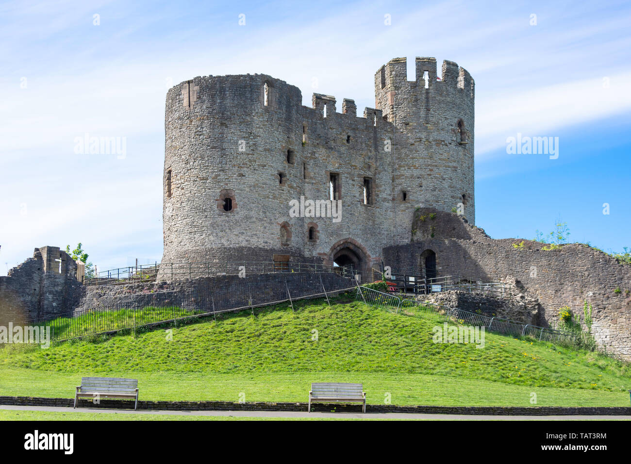 The Keep inside Dudley Castle, Castle Hill, Dudley, West Midlands, England, United Kingdom Stock Photo