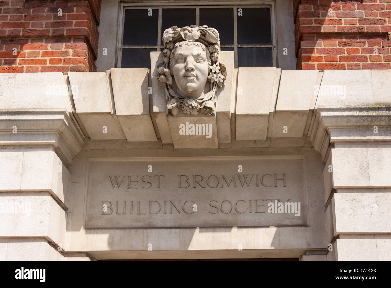 Entrance to West Bromwich Building Society, High Street, West Bromwich, West Midlands, England, United Kingdom Stock Photo