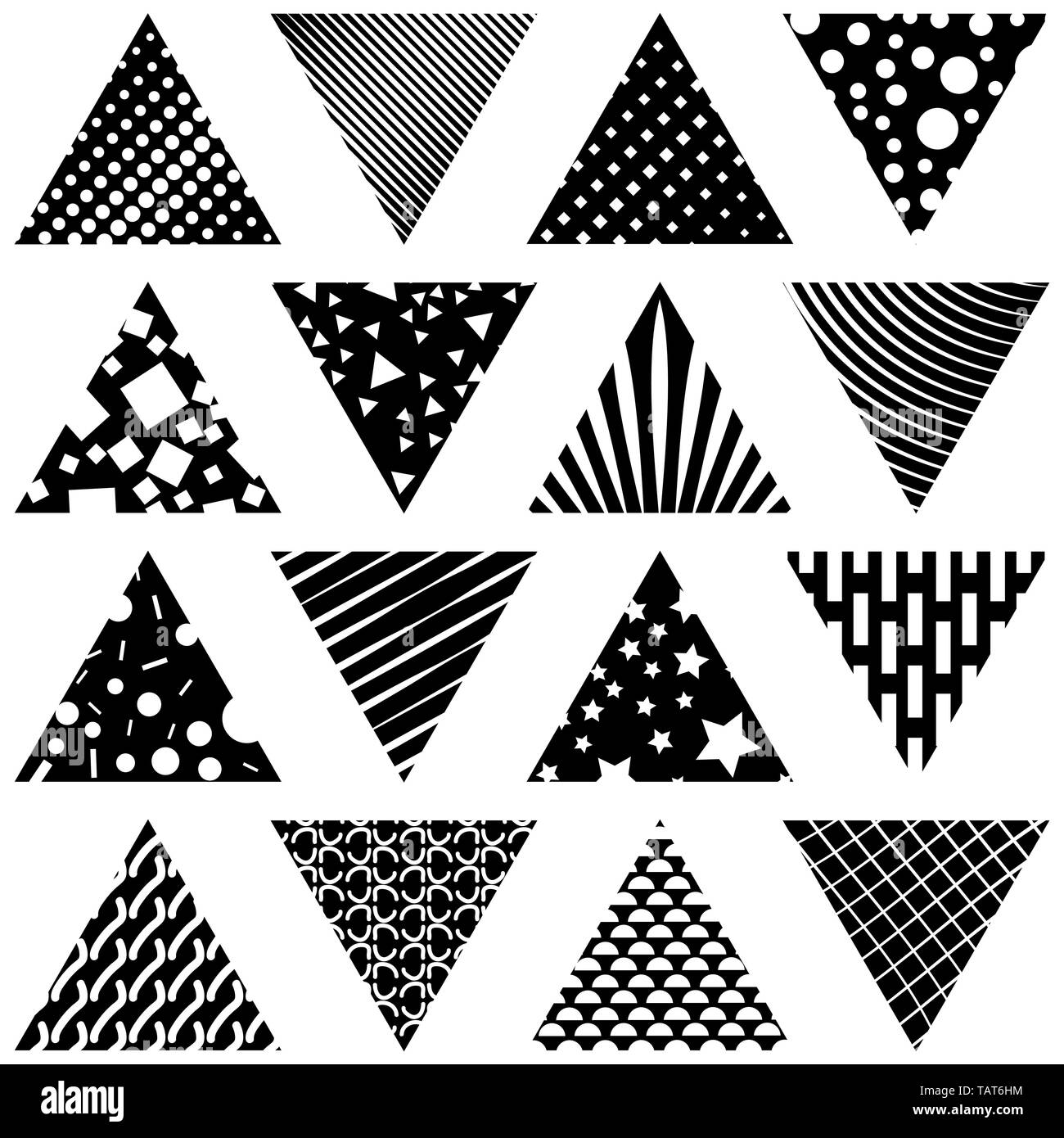 Triangles Shapes Seamless Vector Pattern Vector Illustration Stock