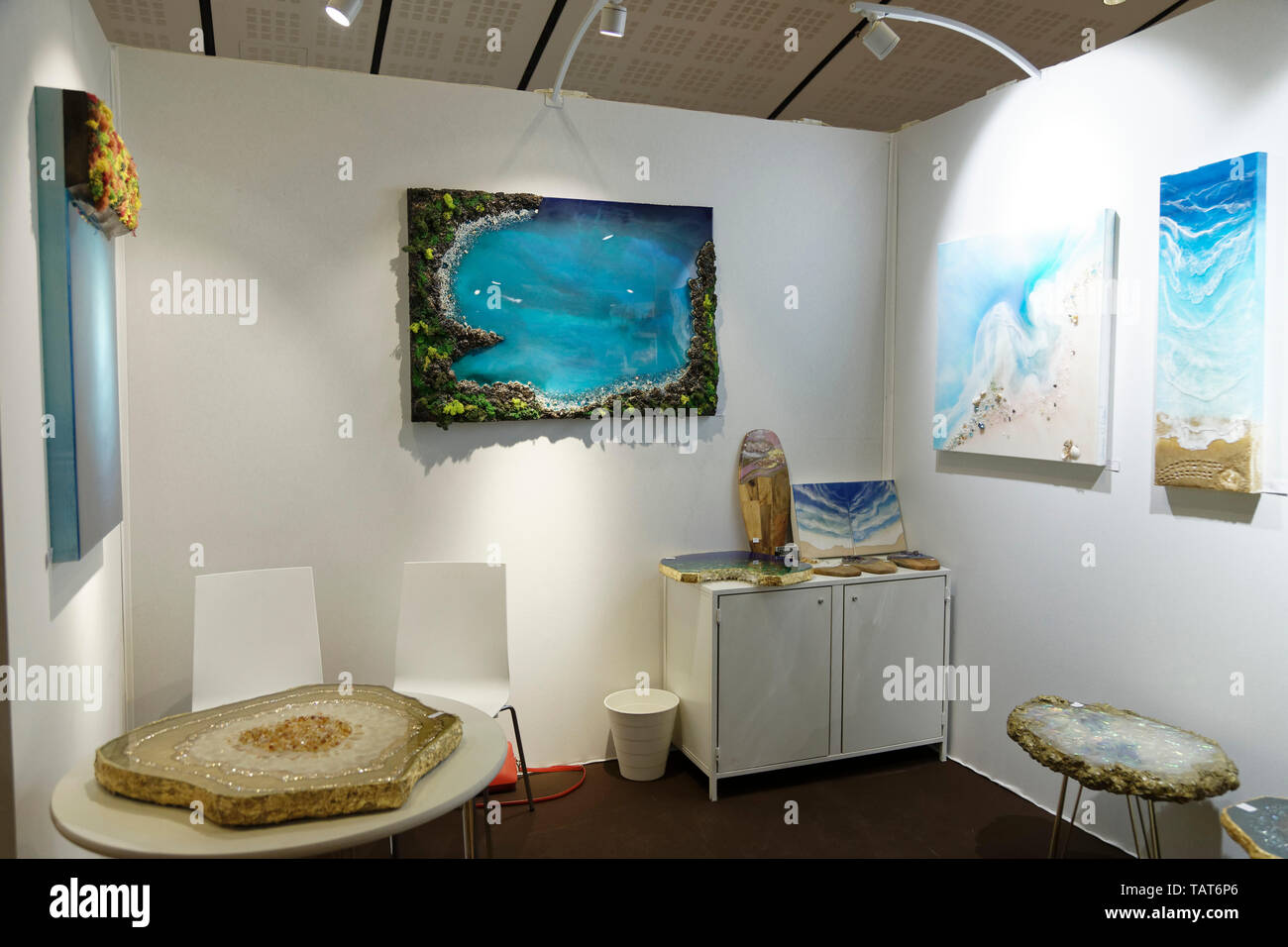 Paris, France. 26Th May, 2019. Hunaiza N.Saleem exhibits at Art Shopping at the Carrousel du Louvre.Credit:Veronique Phitoussi/Alamy Stock Photo Stock Photo