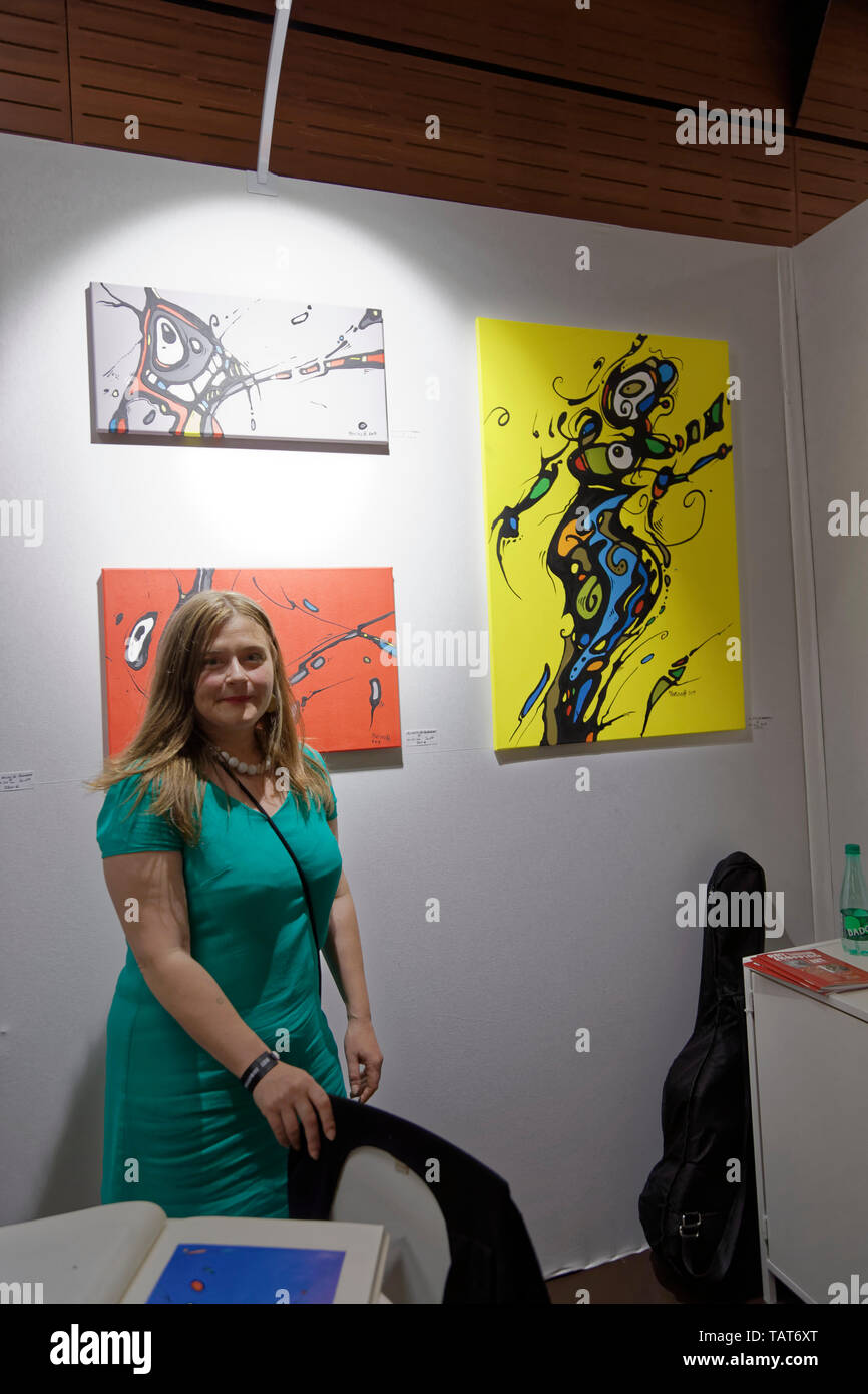 Paris, France. 26Th May, 2019.Marina Herber exhibits at Art Shopping  at the Carrousel du Louvre.Credit:Veronique Phitoussi/ Alamy Stock Photo Stock Photo