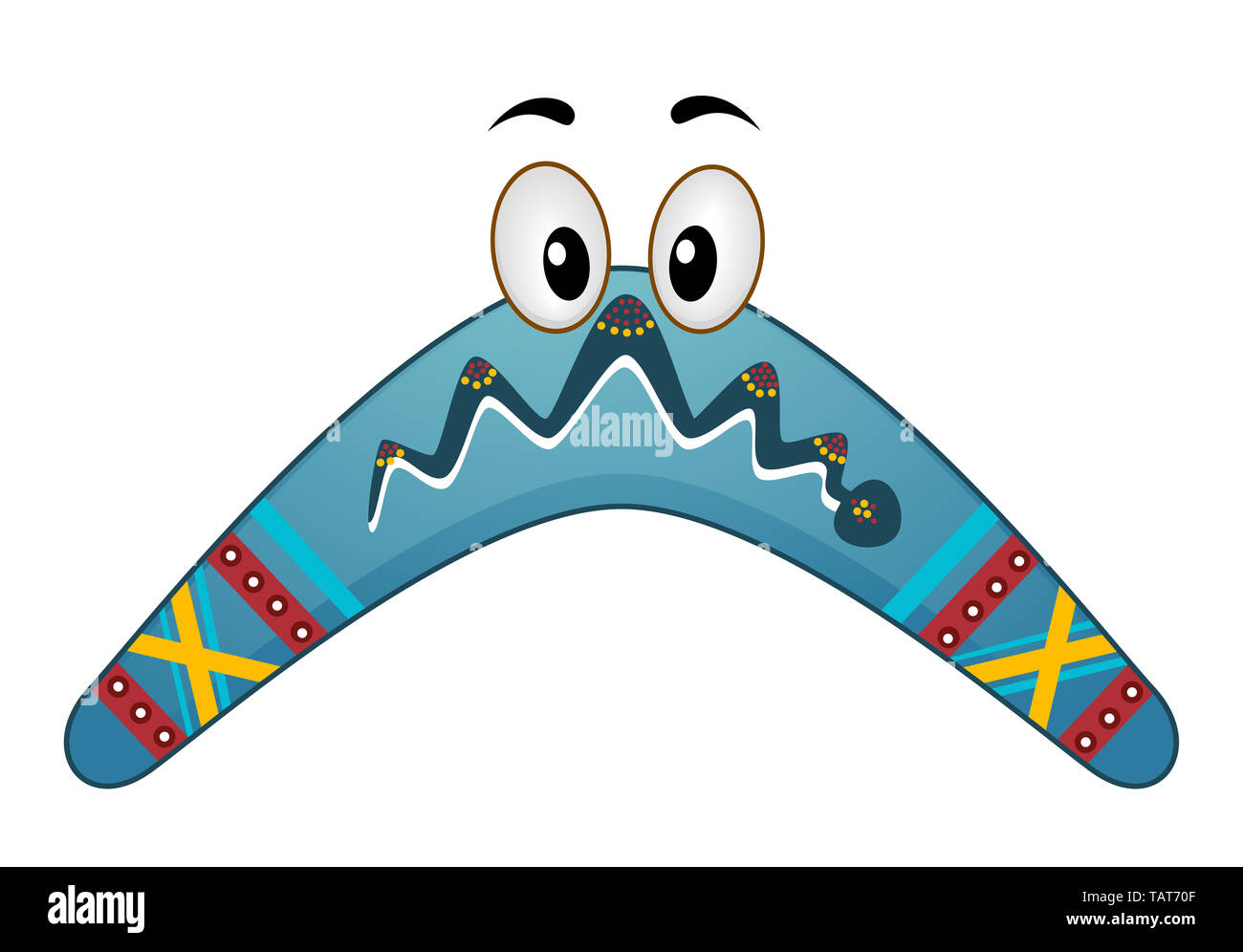 Illustration Of A Boomerang Mascot An Australian Symbol With