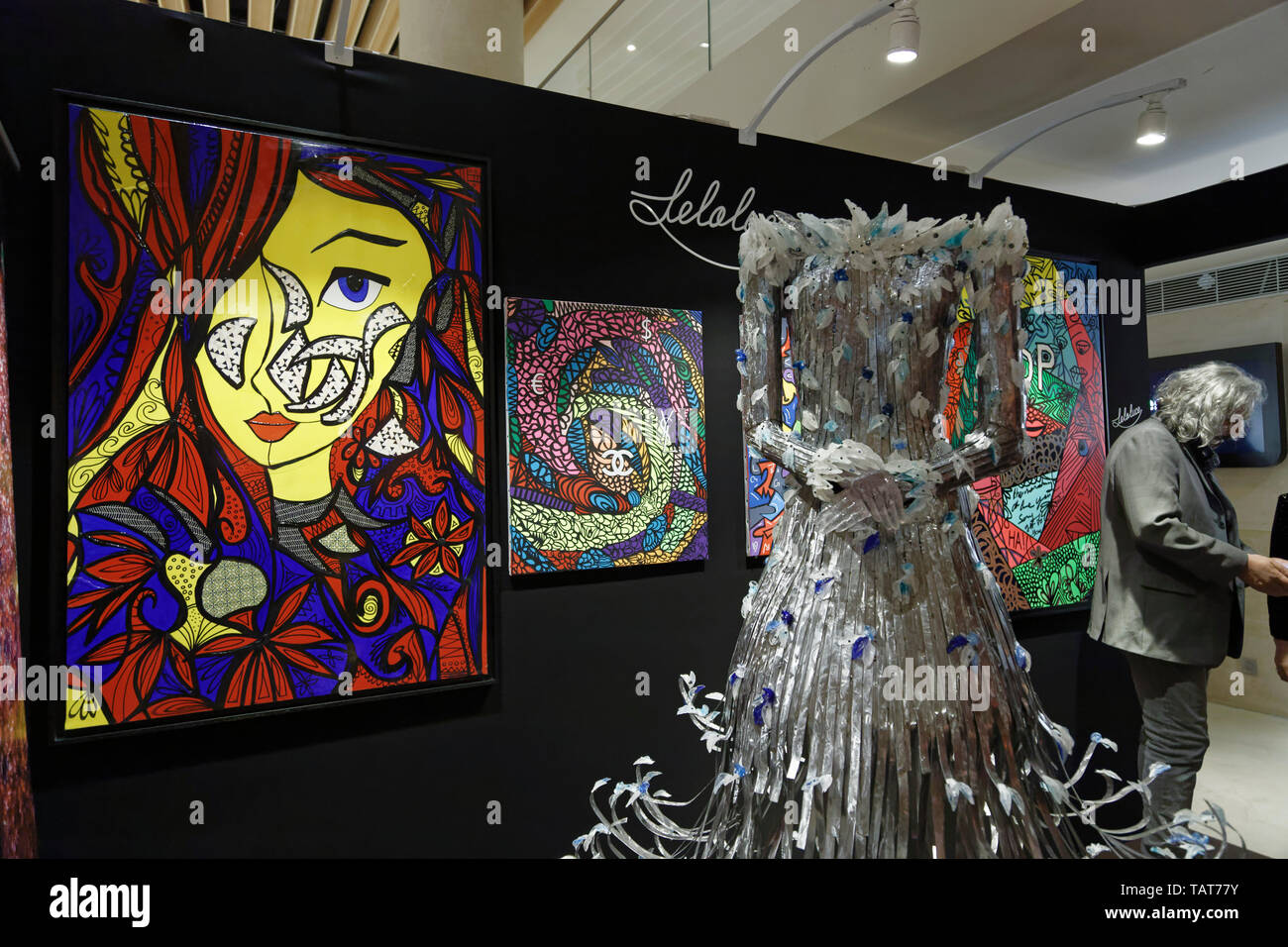 Paris, France. 26Th May, 2019. Leloluce & Muliardo FQD at Art Shopping at the Carrousel du Louvre.Credit:Veronique Phitoussi/ Alamy Stock Photo Stock Photo