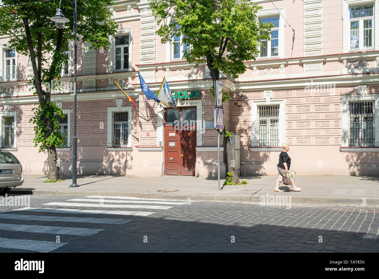 Vilnius, Lithuania. May 2019.  A view of a police station building Stock Photo