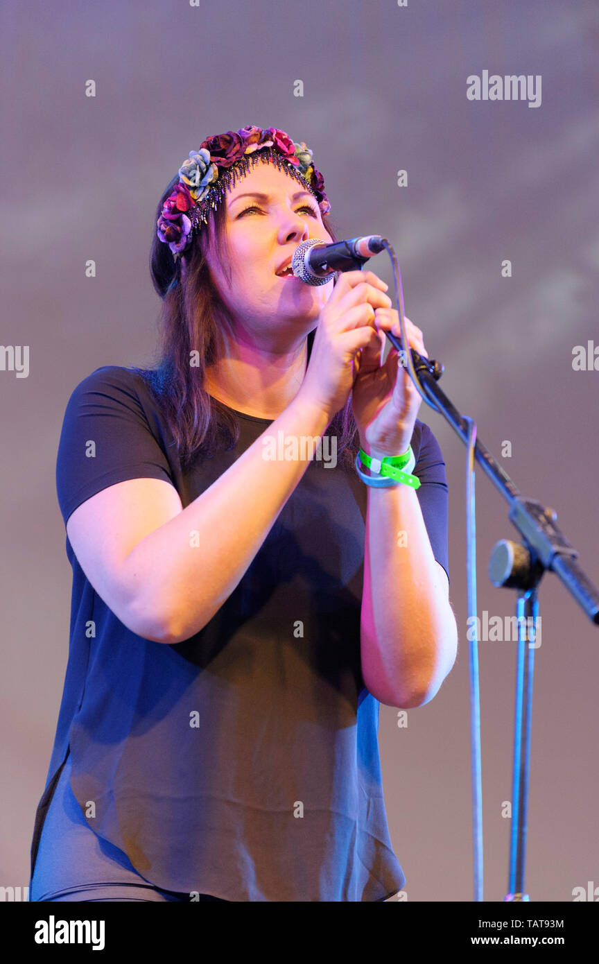Thea Gilmore performing at the Wickham Festival, UK. August 16, 2014 Stock Photo