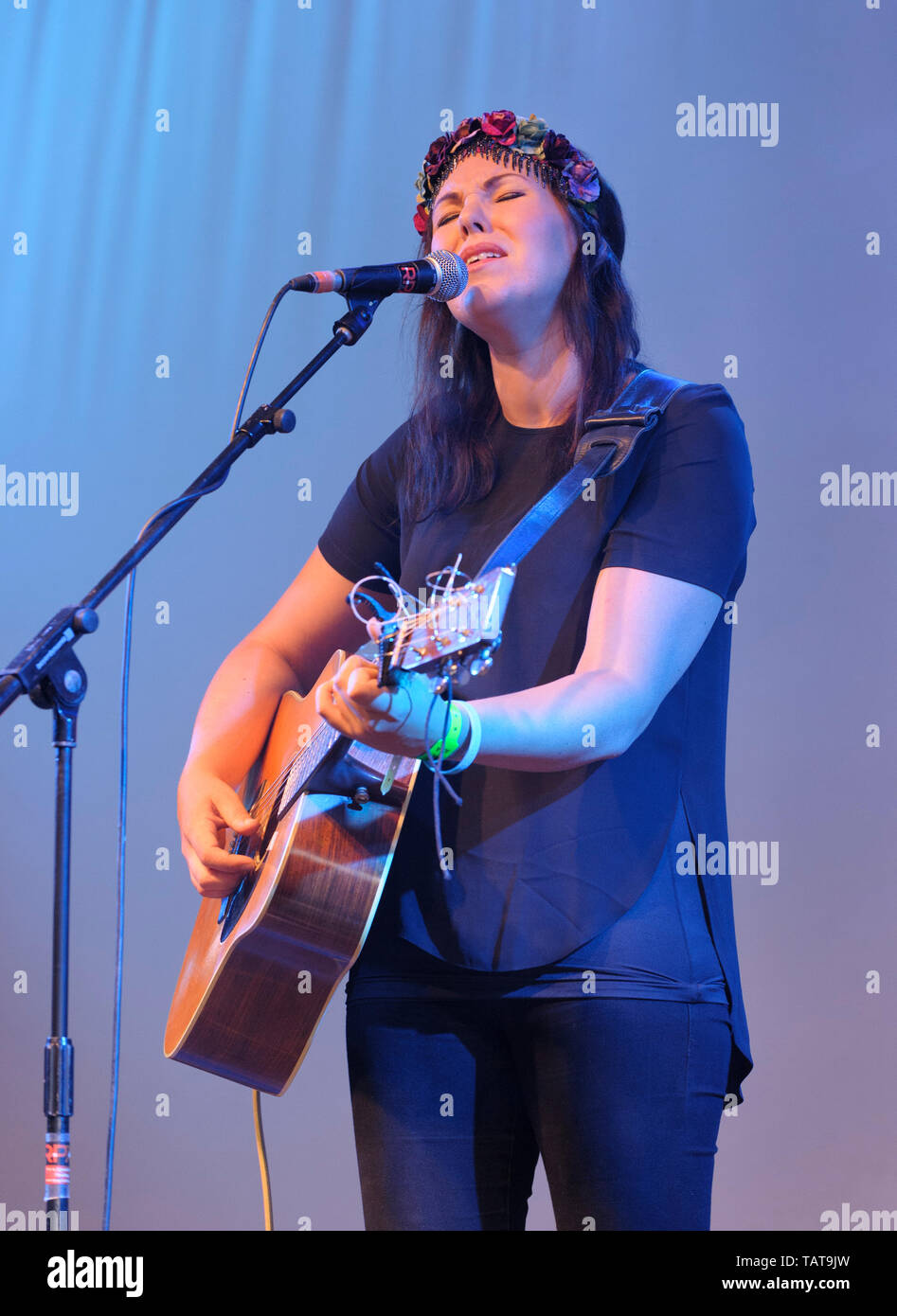 Thea Gilmore performing at the Wickham Festival, UK. August 16, 2014 Stock Photo