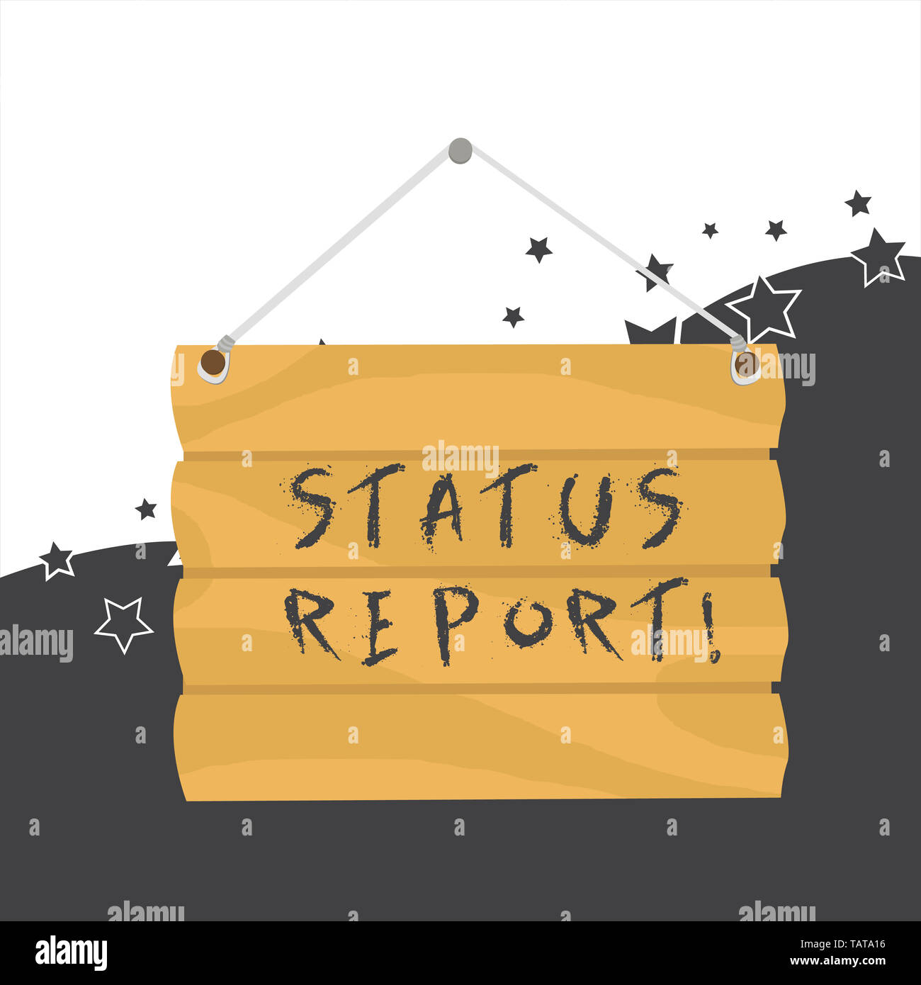Handwriting text Status Report. Conceptual photo document relating a ...