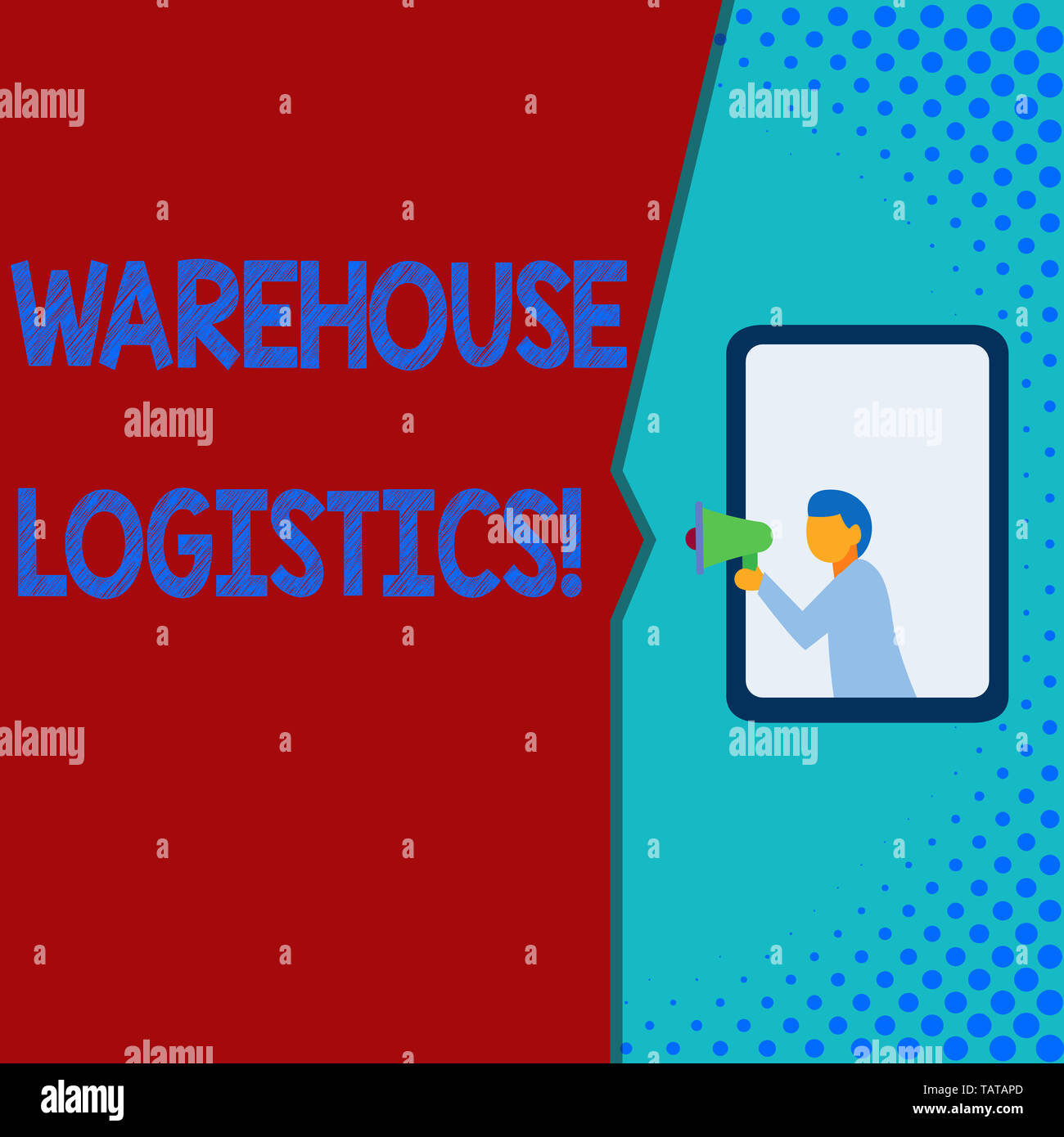 Warehouse Dock Note/note Writing note showing Warehouse Logistics. Business concept for flow of ...