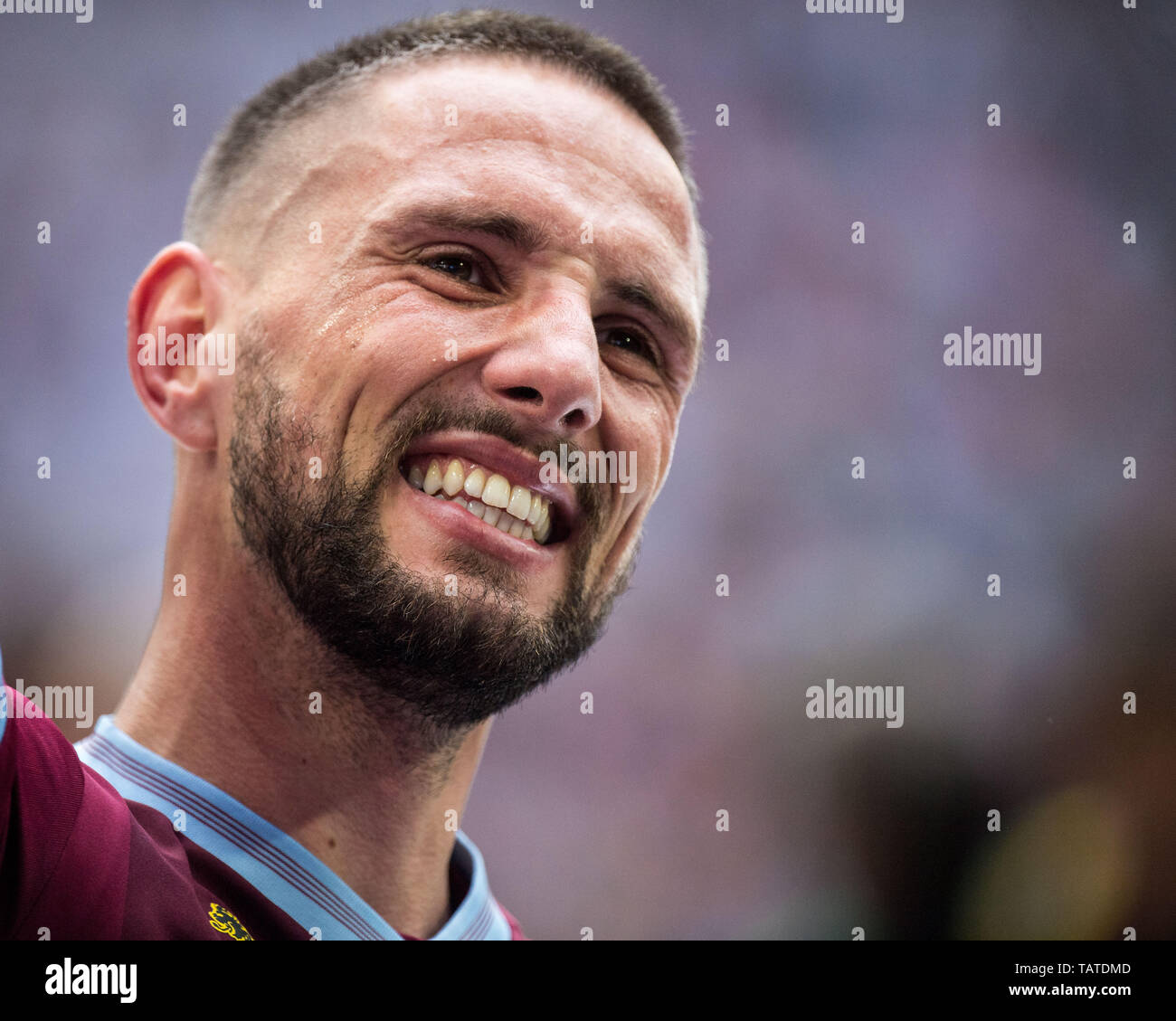 LONDON, ENGLAND - MAY 27: Conor Hourihane of Aston Villa celebrate during the Sky Bet Championship Play-off Final match between Aston Villa and Derby County at Wembley Stadium on May 27, 2019 in London, United Kingdom. (Photo by Sebastian Frej/MB Media) Stock Photo