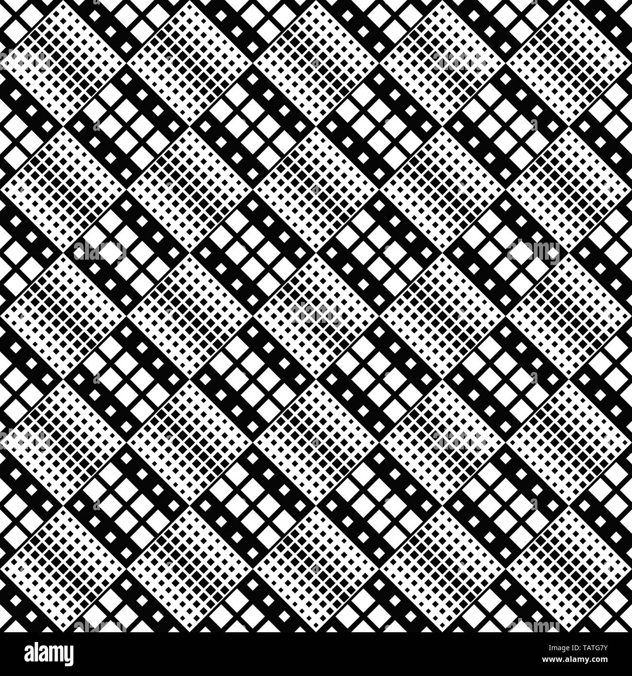 Black and white seamless diagonal square pattern background design