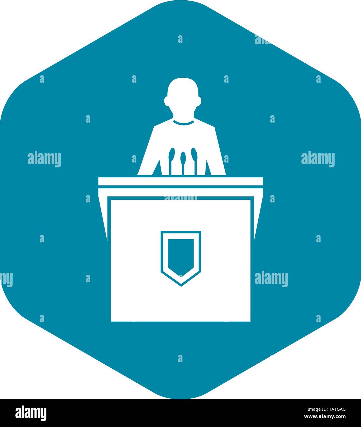 Political election speaker icon, simple style Stock Vector Image & Art Alamy