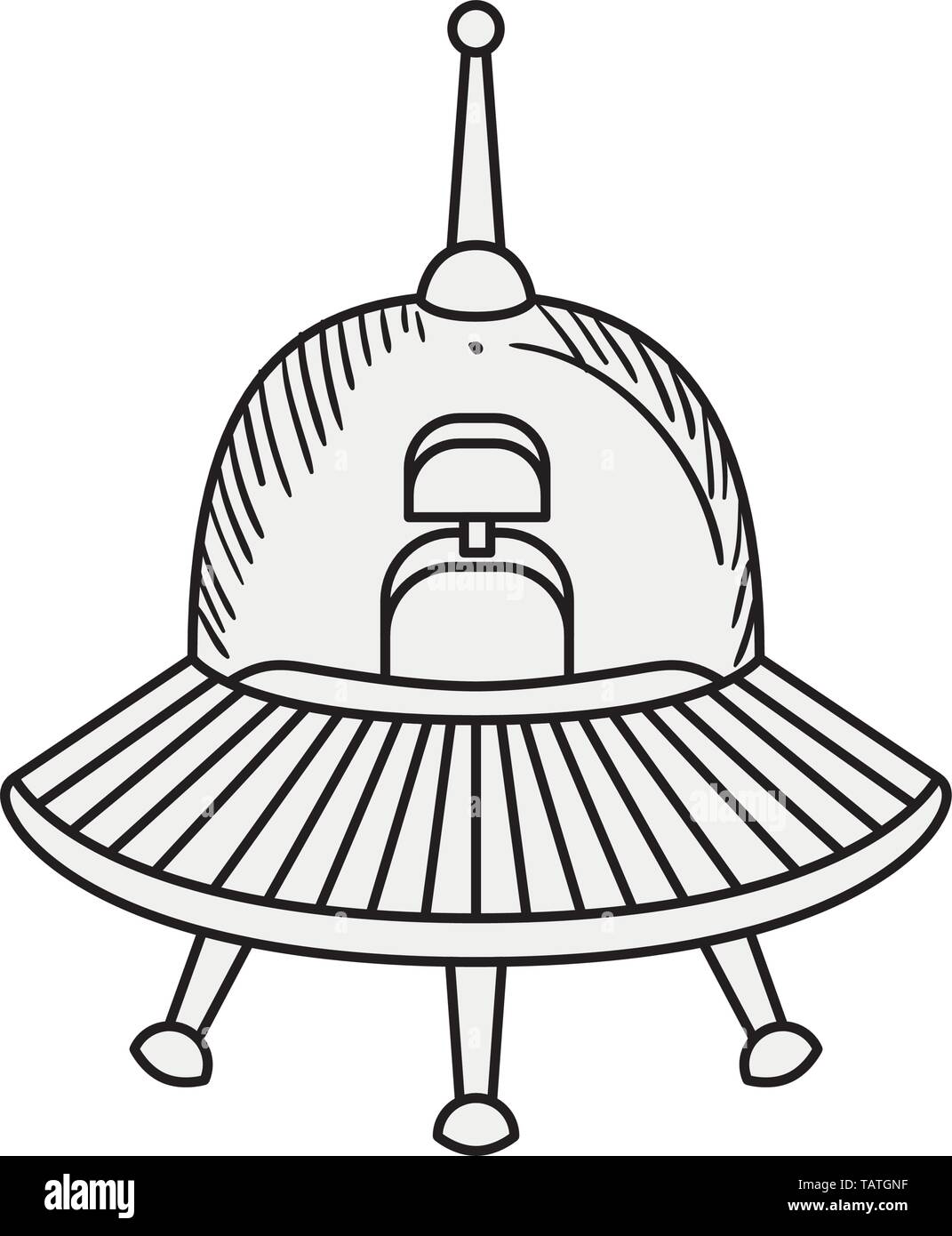 alien spacecraft with white background Stock Vector Image & Art - Alamy