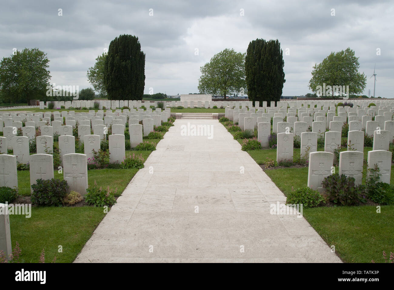 cemetery graveyard Ypres Ieper Belgium Stock Photo