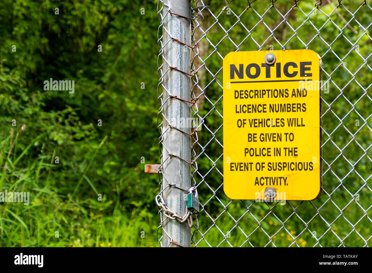 Yellow and black neighborhood crime and suspicious activity watch