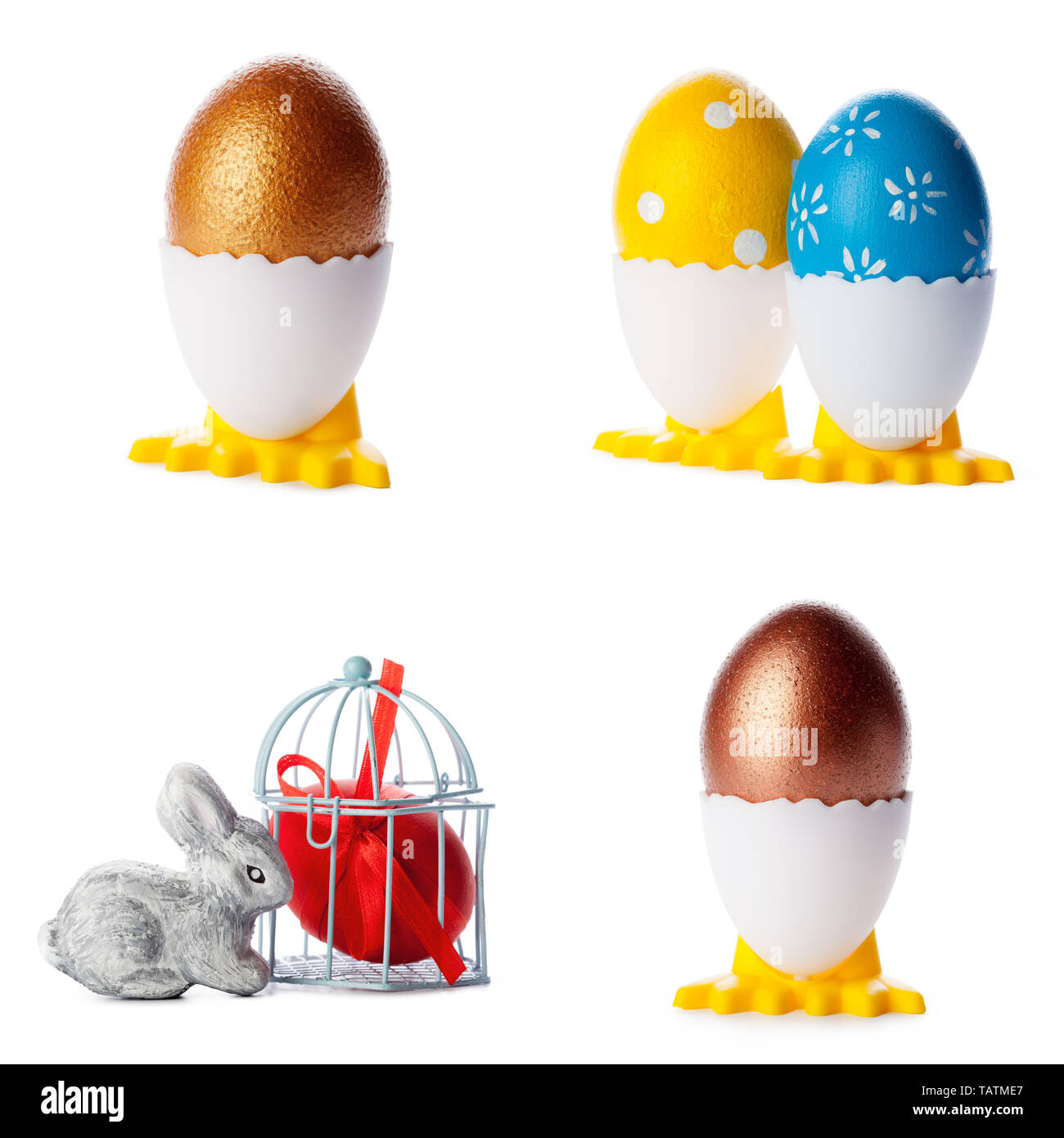 easter eggs isolated on white Stock Photo - Alamy