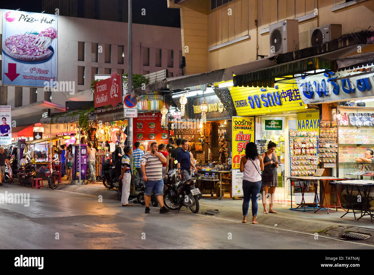Changklan road is an important commercial street in Chiang Mai Thailand