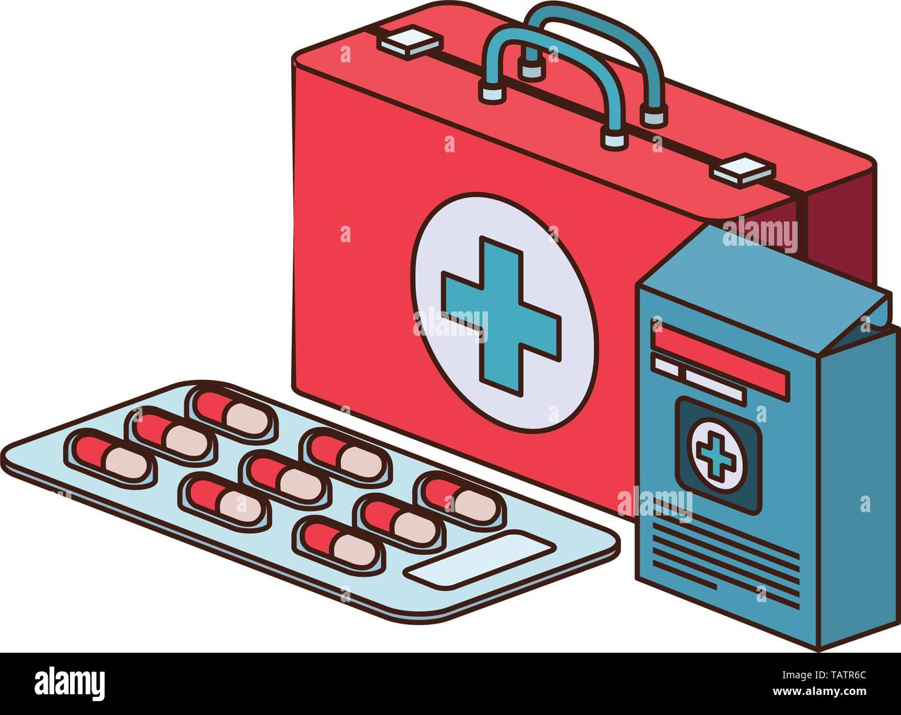 first aid kit on white background Stock Vector Image & Art - Alamy