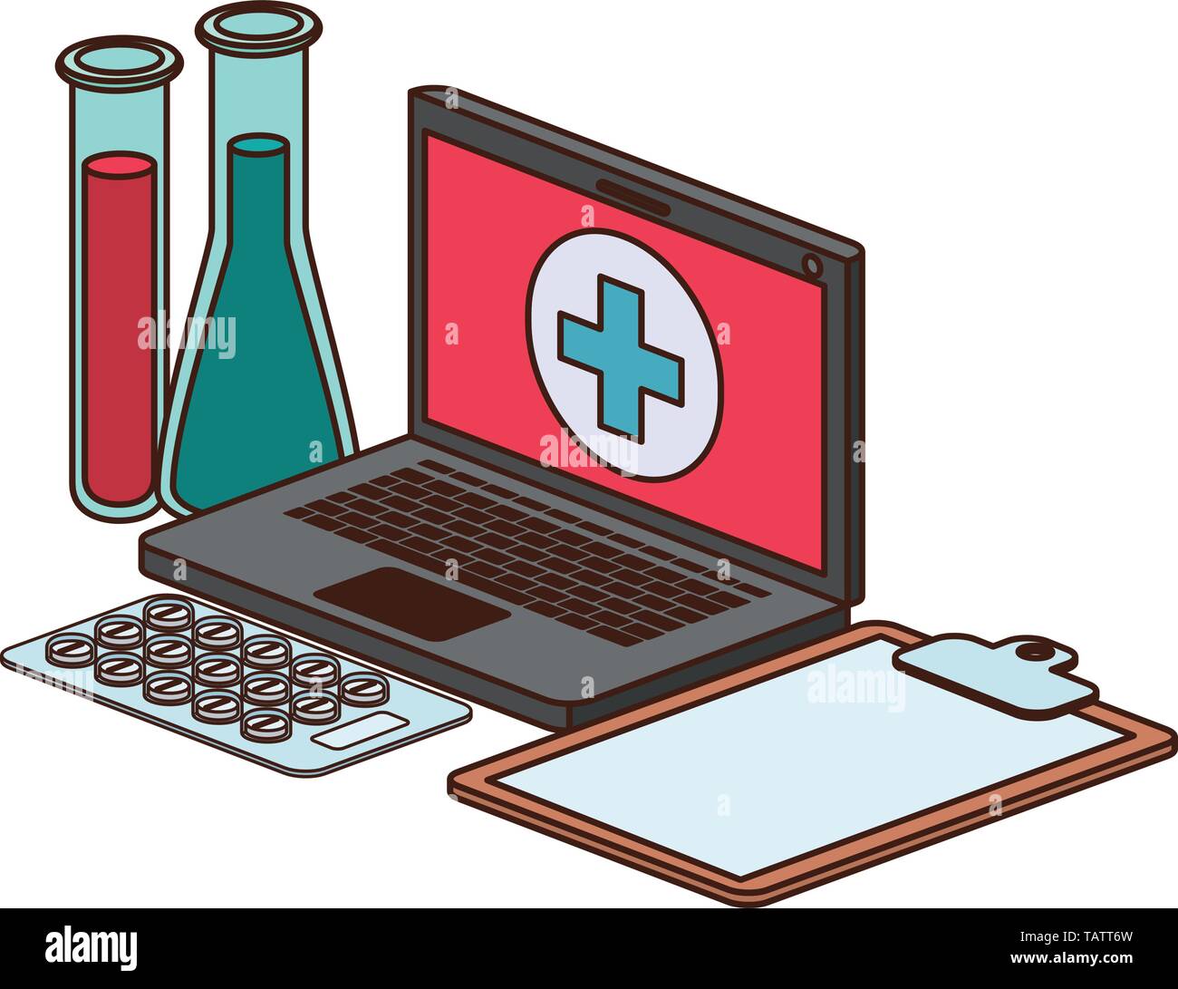 Test tube glass instruments Cut Out Stock Images & Pictures - Alamy