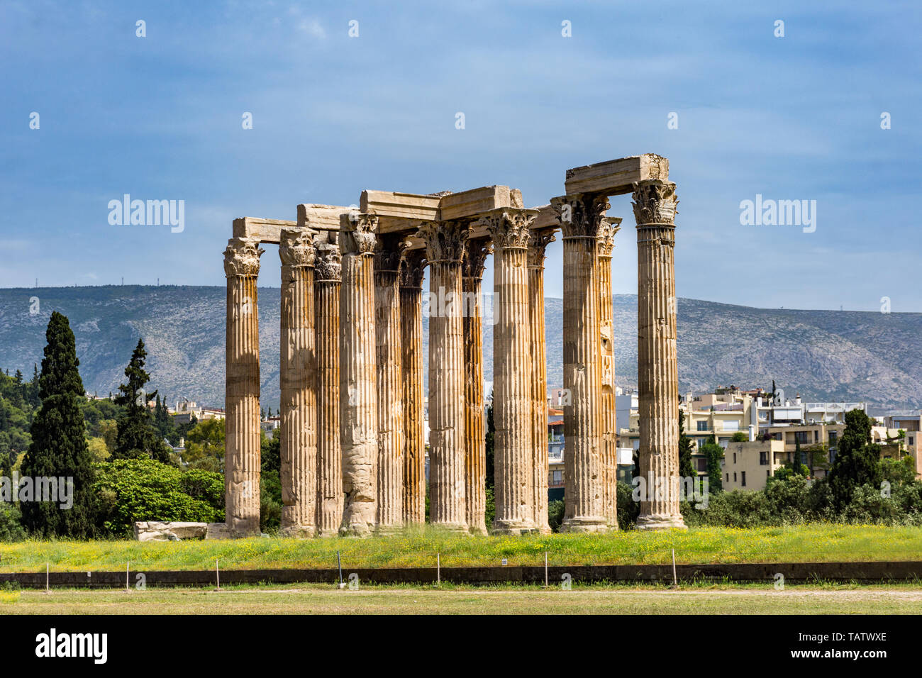 The Temple of Olympian Zeus, the remains of the largest Temple in