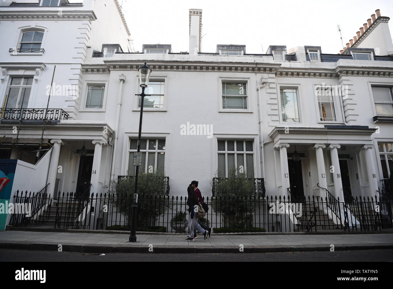 EMBARGOED TO 1200 TUESDAY MAY 28 The home of Jahangir and Zamira Hajiyeva on Walton Street, Knightsbridge, purchased in 2009 for £11.5 million. A judge found mother-of-three Mrs Hajiyeva spent more than £16 million in luxury department Harrods store, including almost £500,000 in a single day, during a decade-long spending spree between September 2006 and June 2016. Stock Photo