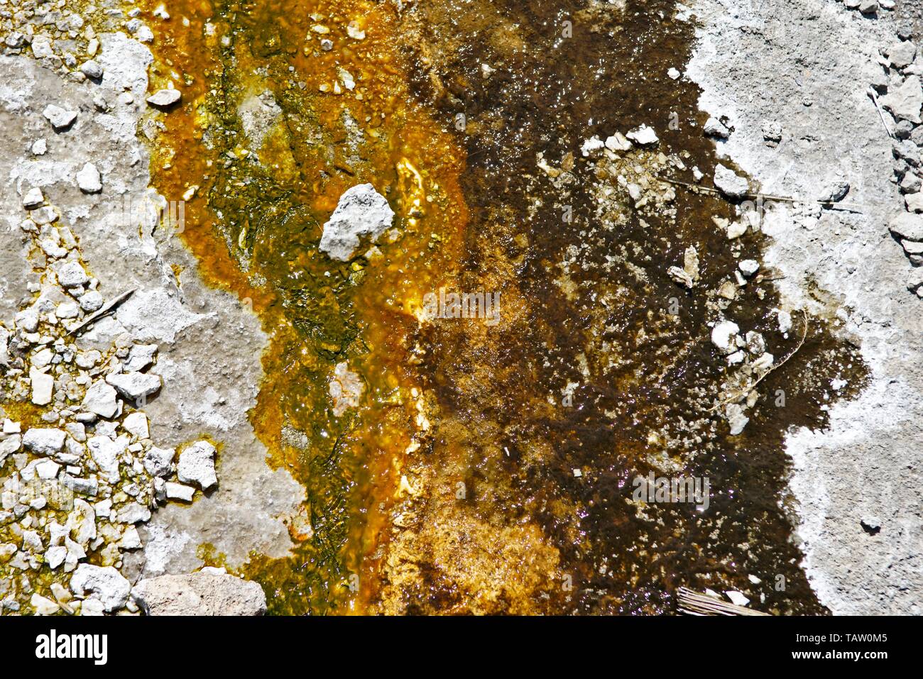 Volcanic stream bottom Stock Photo - Alamy