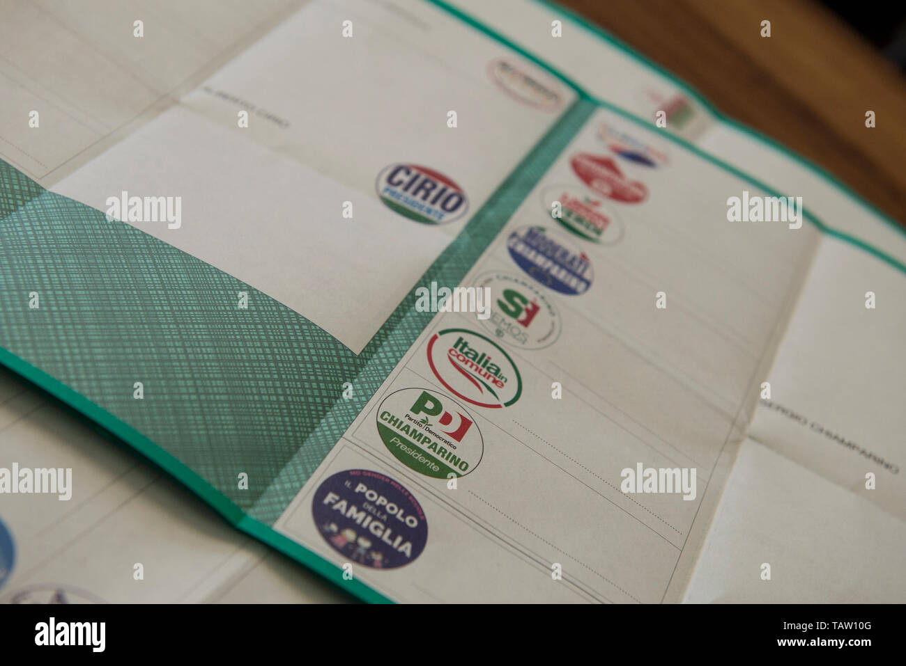 Turin, Piedmont, Italy. 26th May, 2019. Turin, Italy-May 26, 2019: European Elections, Piedmont Regional and Municipal 2019 Credit: Stefano Guidi/ZUMA Wire/Alamy Live News Stock Photo