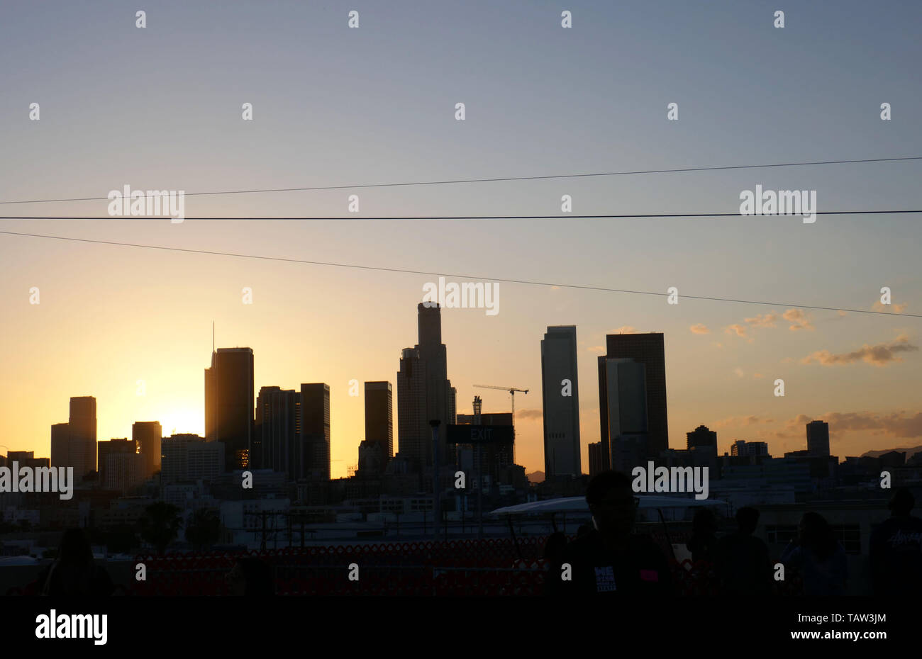 Los Angeles, California, USA 27th May 2019 A general view of atmosphere of  Skyline of Downtown at We Rise LA on May 27, 2019 at 1262 Palmetto Street  in Los Angeles, California,