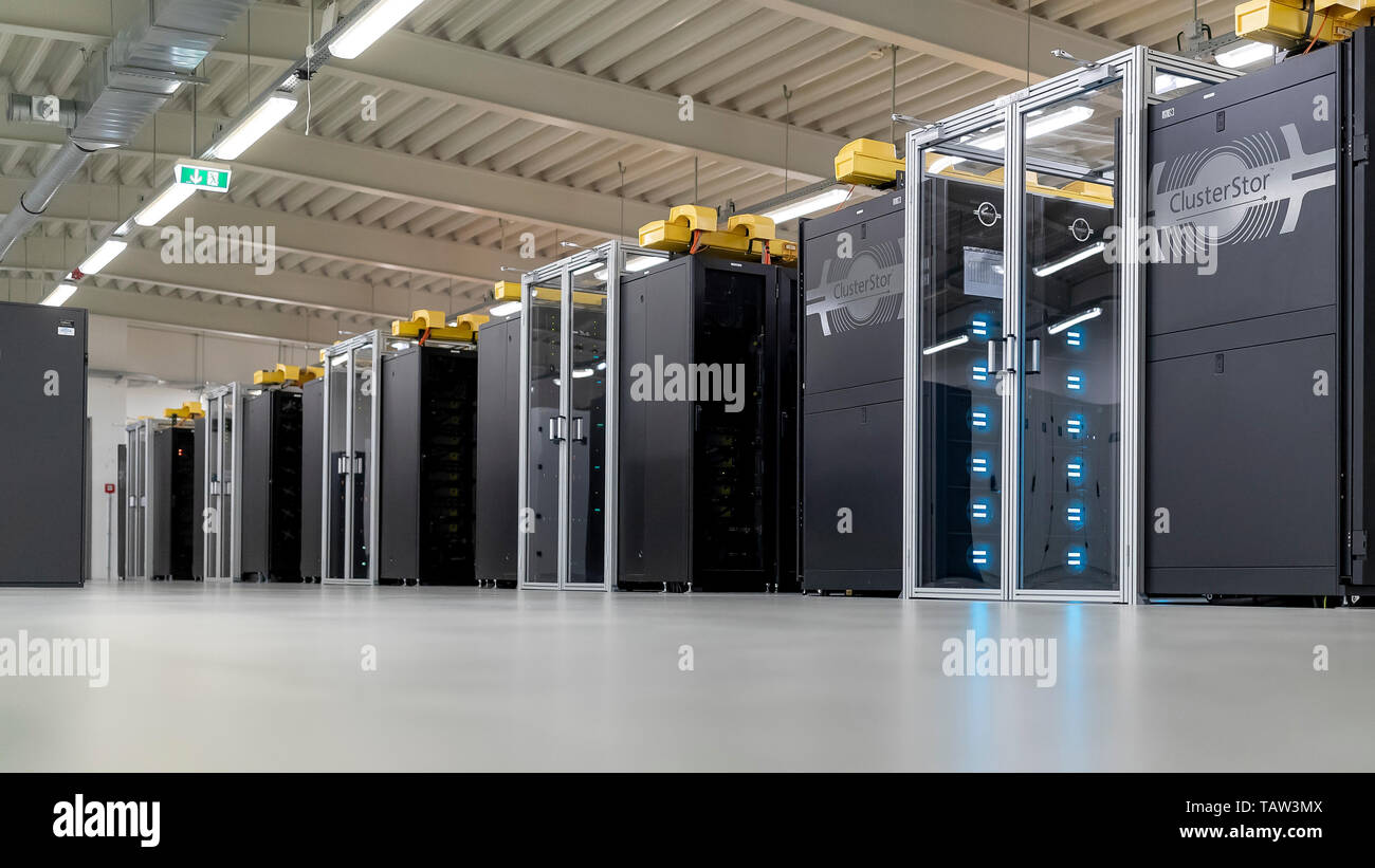 Hamburg Germany 21st May 2019 Computer Cabinets Are Located In