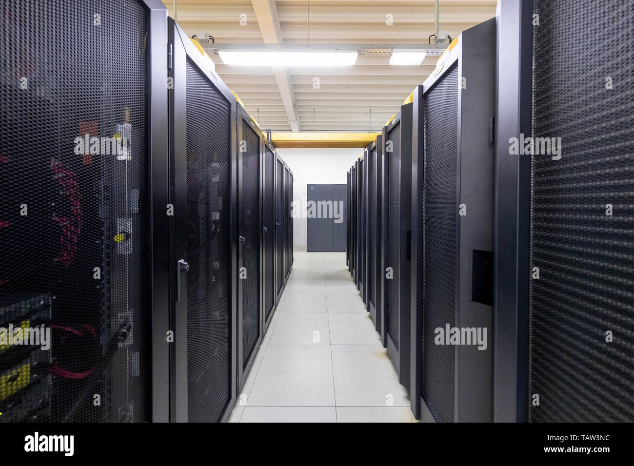 Hamburg Germany 21st May 2019 Computer Cabinets Are Located In