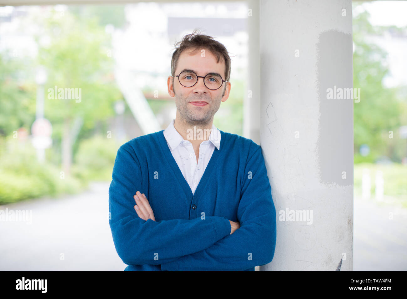 Wuppertal, Germany. 28th May, 2019. Salomon Bausch, director of the Pina  Bausch Foundation, recorded during the presentation of the 2019/20 schedule  of the Tanztheater Wuppertal Pina Bausch in front of the old