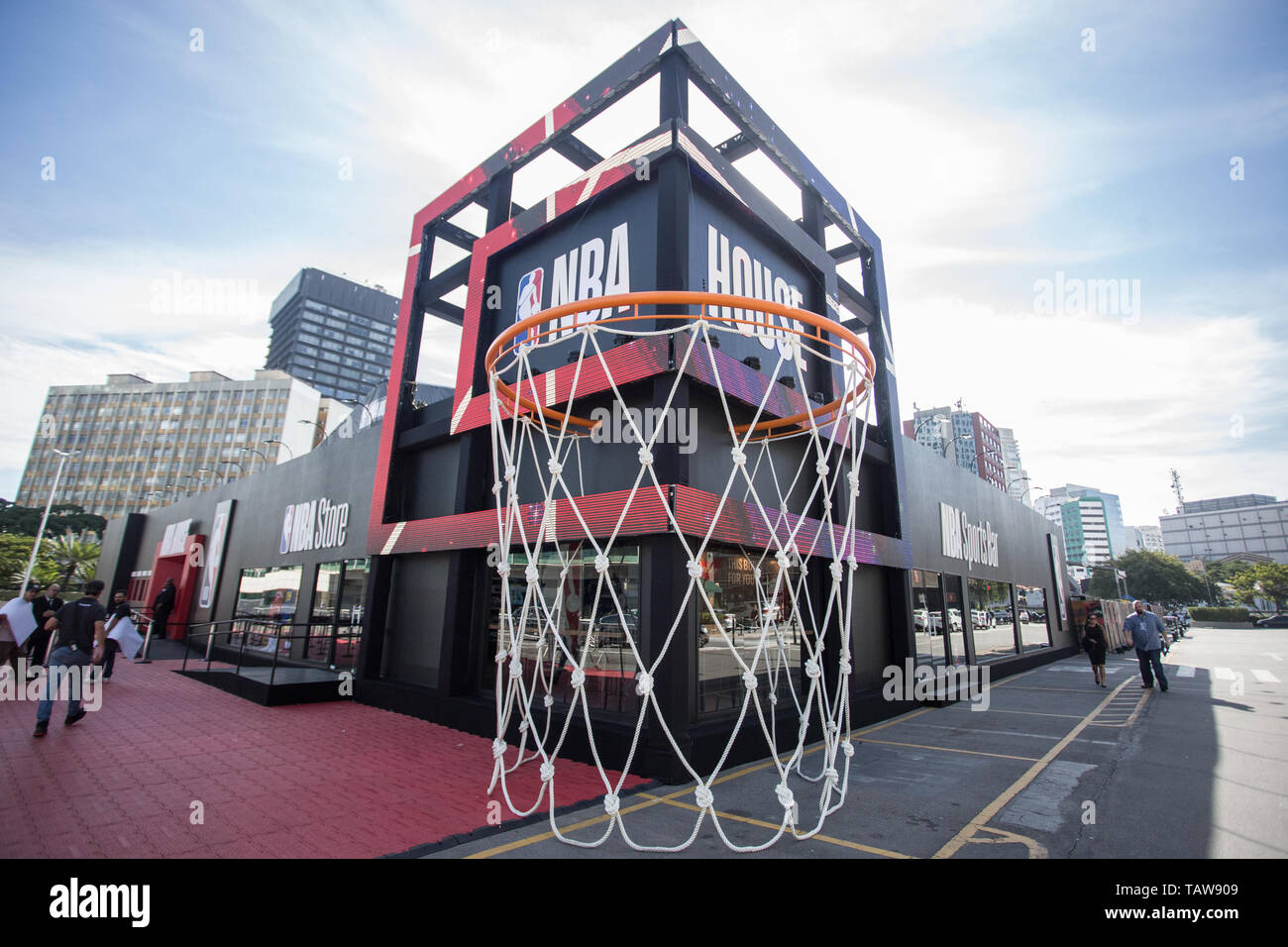 SÃO PAULO, SP - 28.05.2019: NBA HOUSE 2019 - The NBA brings the NBA House  2019 to São Paulo. The event spans 3000 m² in the parking lot of Eldorado  Shopping, and